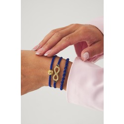 Lacivert Sonsuzluk - Top - Burgu Örgü İp Best Friends Bileklik Set Üçlü
