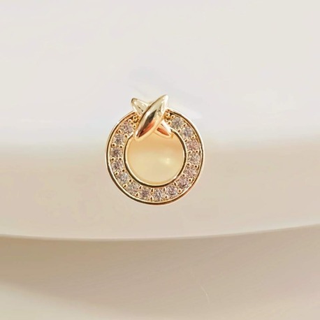 Halka X Artı Model Kıkırdak Piercing Tragus Helix Altın Kaplama Gold Renk Küpe - 1377