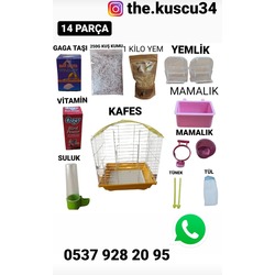 14 PARÇA FULL MUHABBET KUSU KAFES SETİ