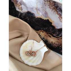 İçi incili rose küpe