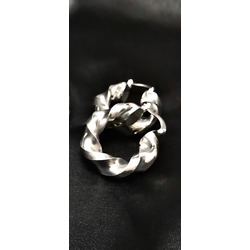 platin rengi halka küpe