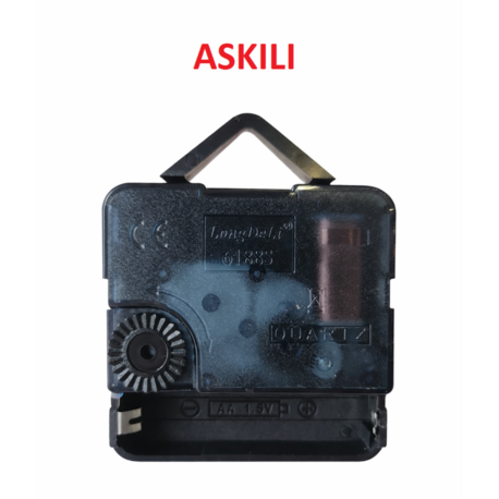 Askılı 28 mm Şaft Akar Sessiz Duvar Saati Mekanizması -Metal akrep-yelkovan-saniye