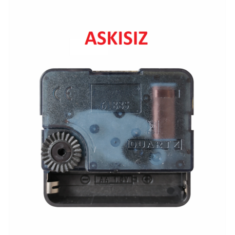 Askısız 28 mm Şaft Akar Sessiz Duvar Saati Mekanizması -Metal akrep-yelkovan-saniye