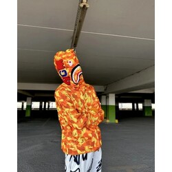 Bape Turuncu Tam Fermuarlı Kapüşonlu Mevsimlik Unisex Hırka