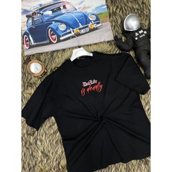 Unisex is deadly Baskılı Oversize T-Shirt