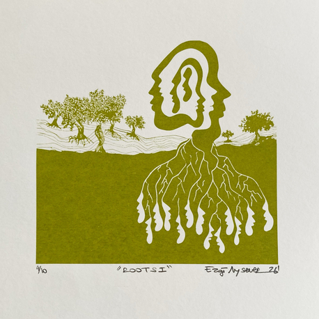 ‘Roots I’ Serigrafi Baskı