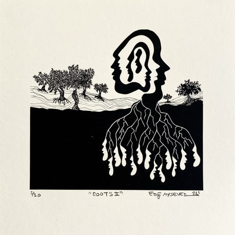 ‘Roots I’ Serigrafi Baskı
