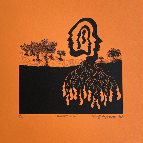 ‘Roots I’ Serigrafi Baskı