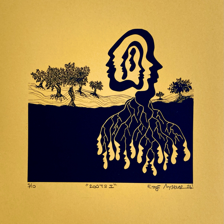 ‘Roots I’ Serigrafi Baskı
