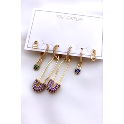 6’lı Özel seri set küpe