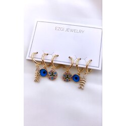 6’lı Özel seri set küpe