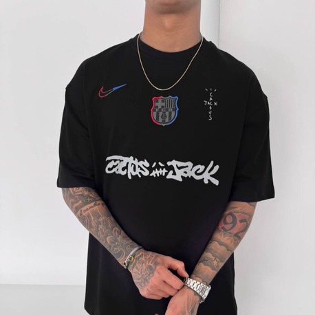 Barcelona Nike Black Travis Oversize T-Shirt
