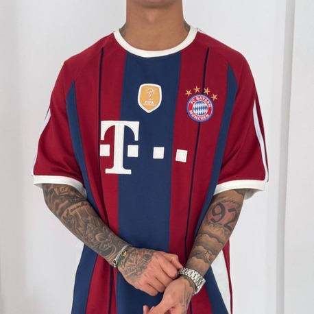 Bayern München Retro Striped Oversize T-Shirt