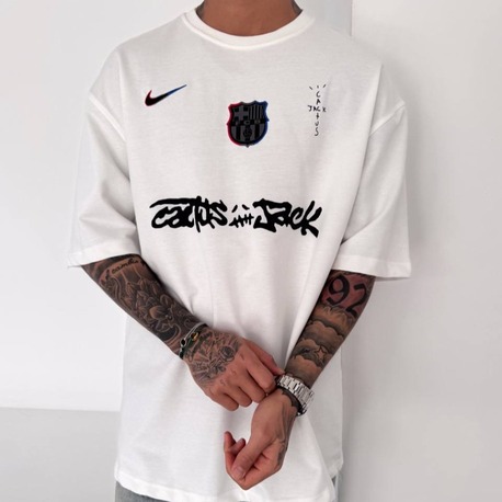 Barcelona Nike White Travis Oversize T-Shirt