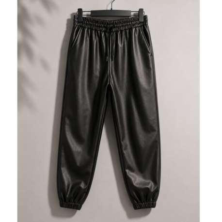 Midnight Motion Leather Joggers