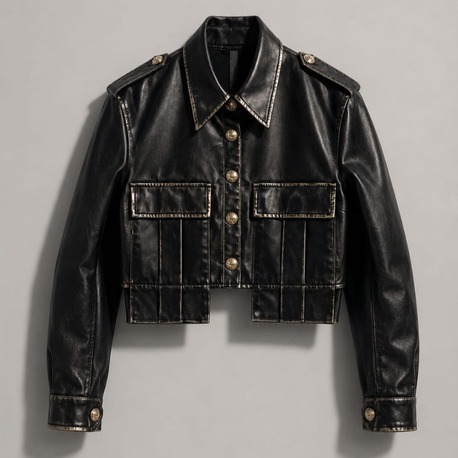 Noir Icon Crop Jacket
