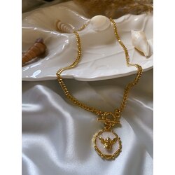 VIP SERİ MELEK FİGÜR MADALYON KOLYE