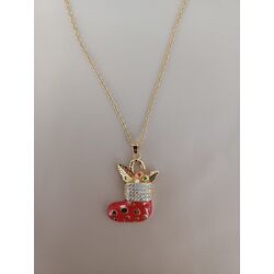 ÇELİK GOLD NOEL ÇORABI KOLYE