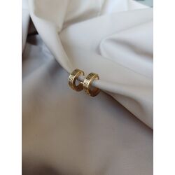ÇELİK GOLD GREEK DESEN HALKA KÜPE