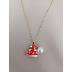 ÇELİK NOEL BABA ŞAPKASI KOLYE