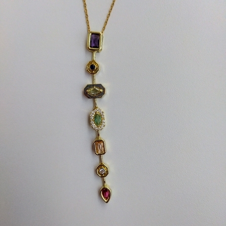 ÇELİK 7 ELEMENT GOLD Y KOLYE