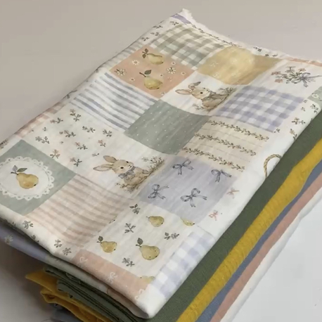 Tavşan Armut Patchwork Müslin