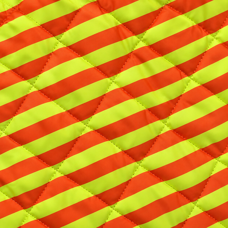 Turuncu Neon Sarı Kapitone Kumaş