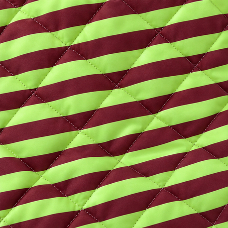 Kızıl Kahve Neon Yeşil Kapitone Kumaş