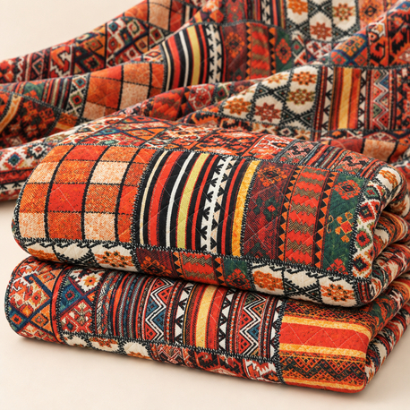 Patchwork Etnik Kapitone Kumaş