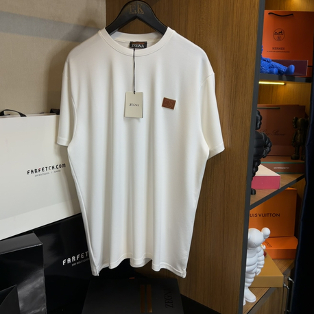 Zegna Logo Plaque T-shirt ( İthal-Ütü İstemez-NFC Aktif) 