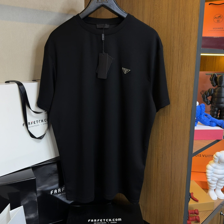Prada Logo Plaque T-shirt ( İthal-Ütü İstemez-NFC Aktif)