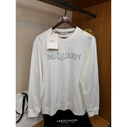 Alexander McQueen Logo-Embroidered Sweatshirt  (White)