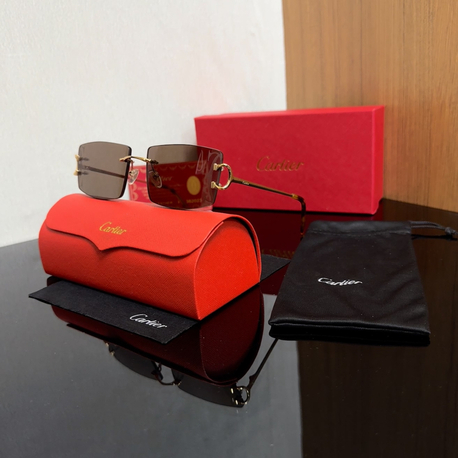 Cartier Unisex Güneş Gözlüğü ( Kahve )