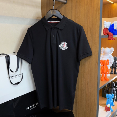 Moncler Logo Embroidered Cotton Polo T-shirt