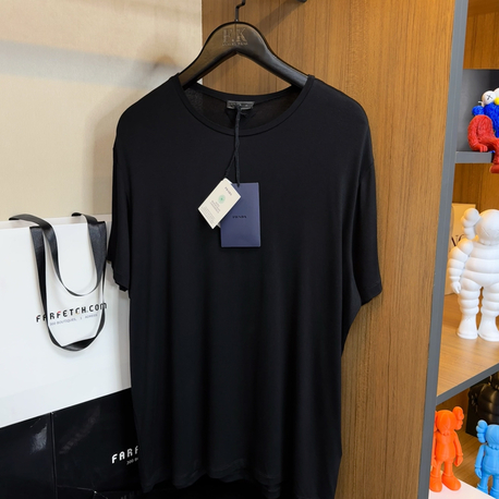 Prada Cashmere T-shirt ( İthal - Ütü İstemez - NFC Aktif ! ) - Siyah