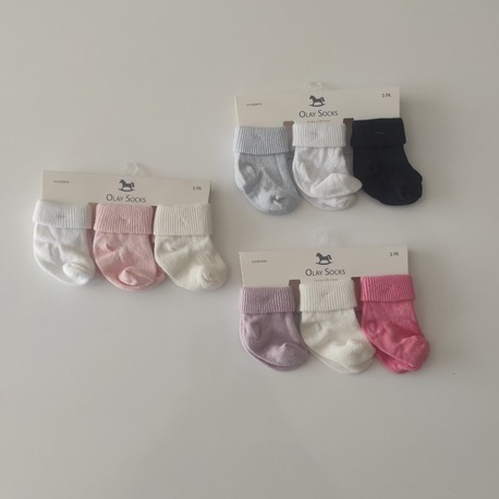 Olay Socks 3'lü Kıvrık Konçlu Bebek Çorap Seti