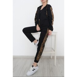 Leopar Detaylı Fermuarlı Takım 