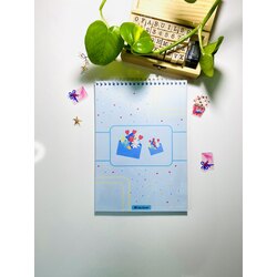 mavi mektup spiralli defter