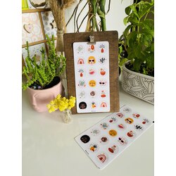 yarı şeffaf summer girl sticker