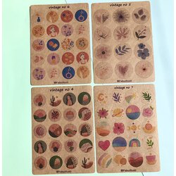 4’lü vintage stiker seti