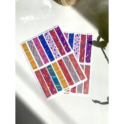 renkli washi tape bant stickeri