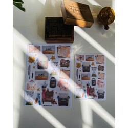 2’li vintage sticker mat no:14