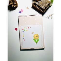 ay çiçeğim spiralli defter