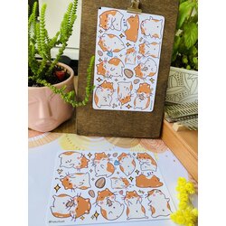 2’li cute hamster sticker