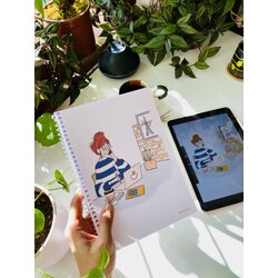 Çalışkan kız notebook defteri spiralli