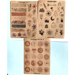 vintage sticker seti (3’lü)