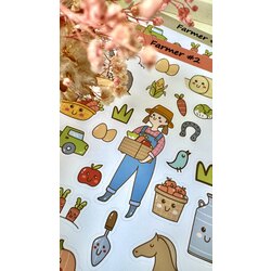 2’li Çiftçi kawai sticker