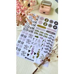Mat bullet journal sticker 