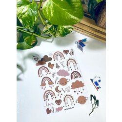 Mat gökkuşağı sticker vintage no:11