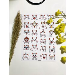 Tatlı emoji kediler Kawai parlak sticker
